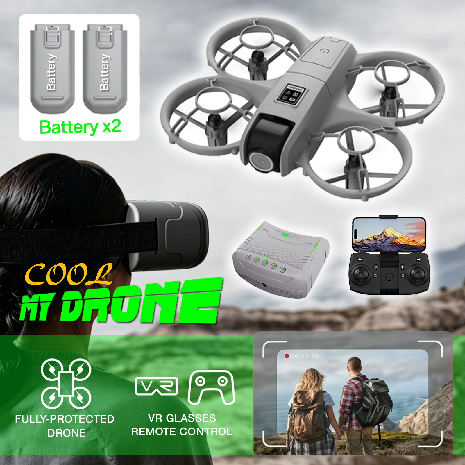 طائرة بدون طيار صغيرة سهلة الا - مراجعة Drone Gimbal Case وسعره