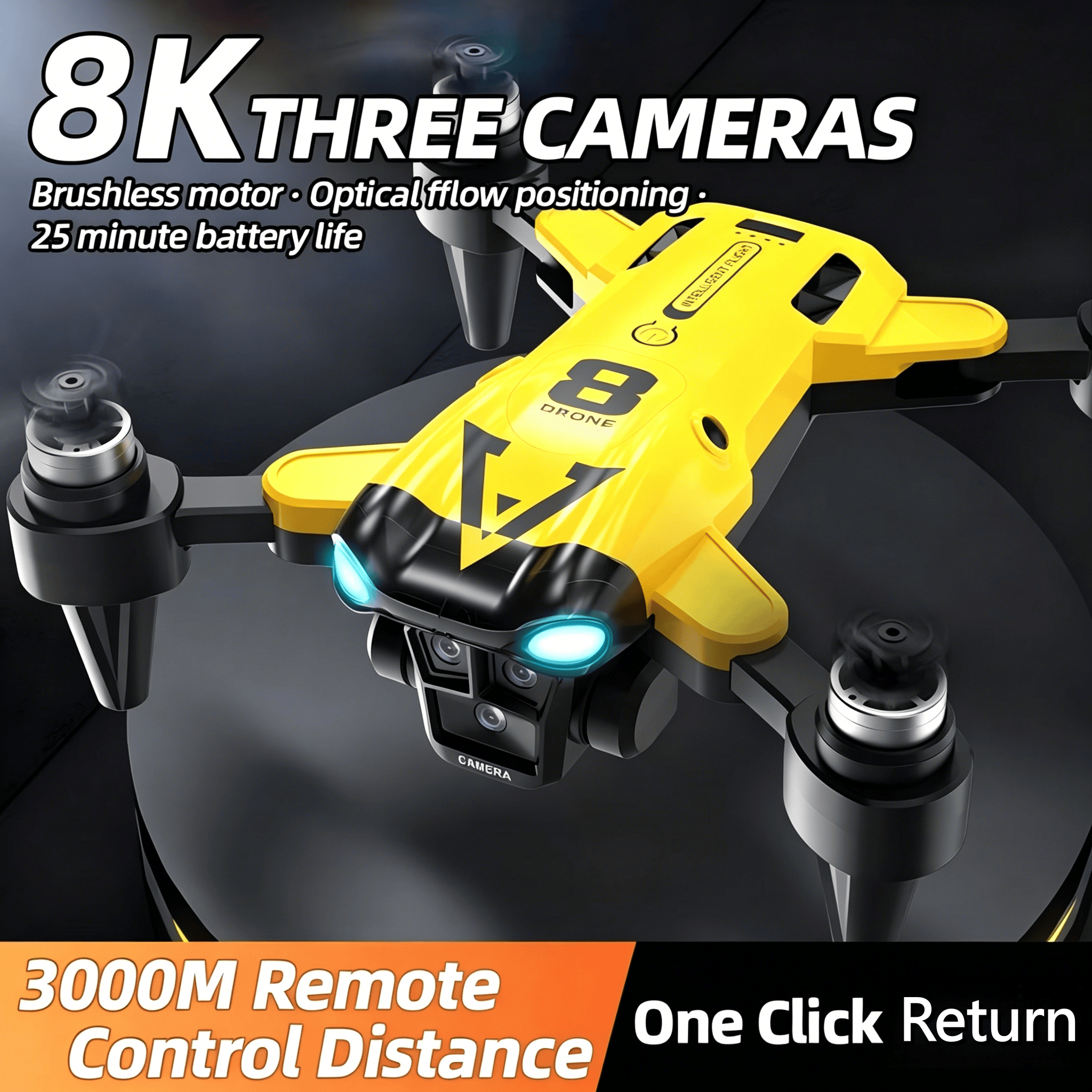 طائرة بدون طيار جديدة بثلاث كا - مراجعة Drone Gimbal Brushless وسعره
