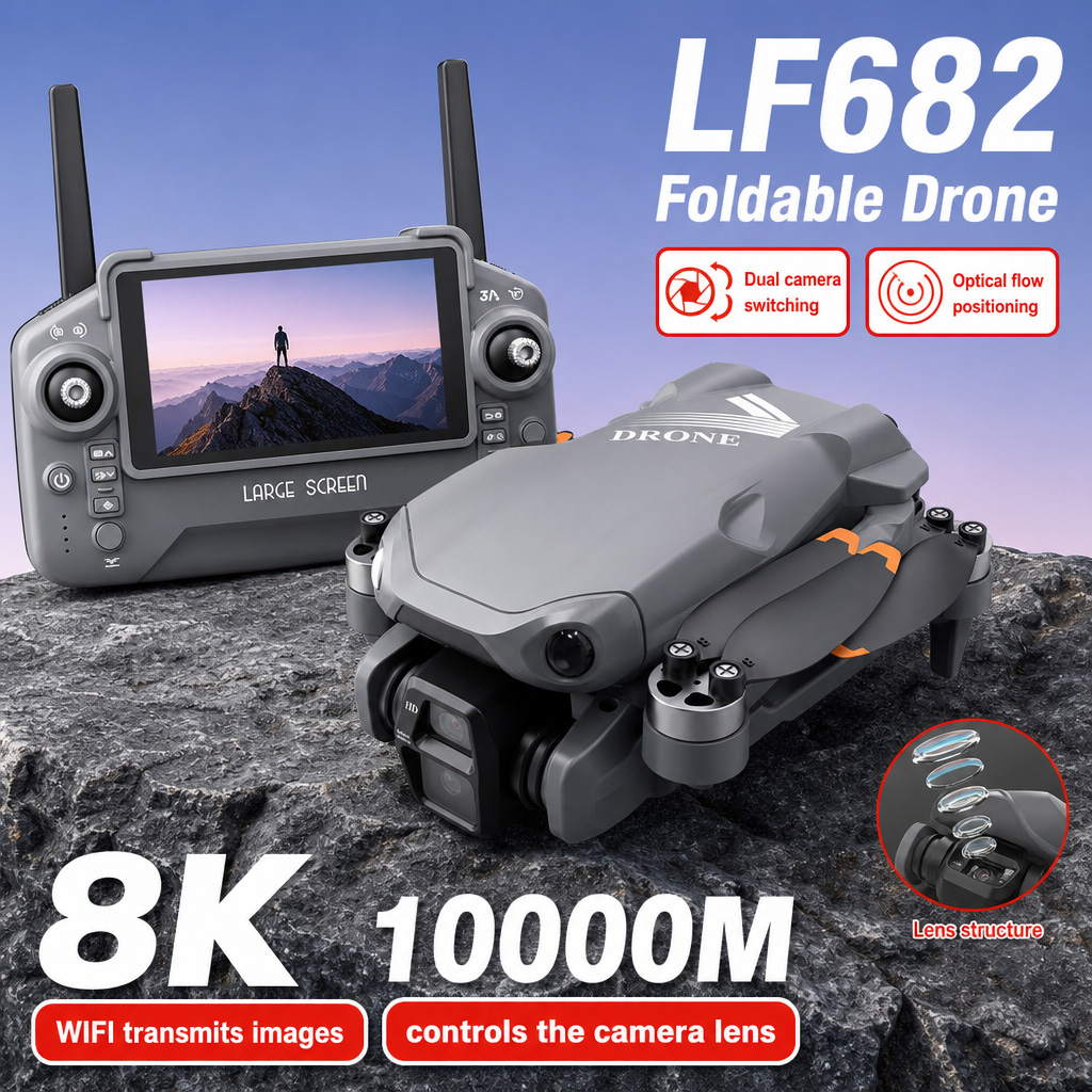 طائرة بدون طيار LF682 للتصوير  - مراجعة Drone Gimbal 3 Axis وسعره