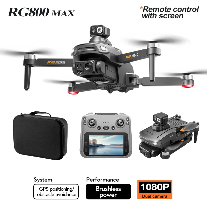 طائرة بدون طيار RG800 MAX جديد - مراجعة Drone Gimbal 2 Axis وسعره