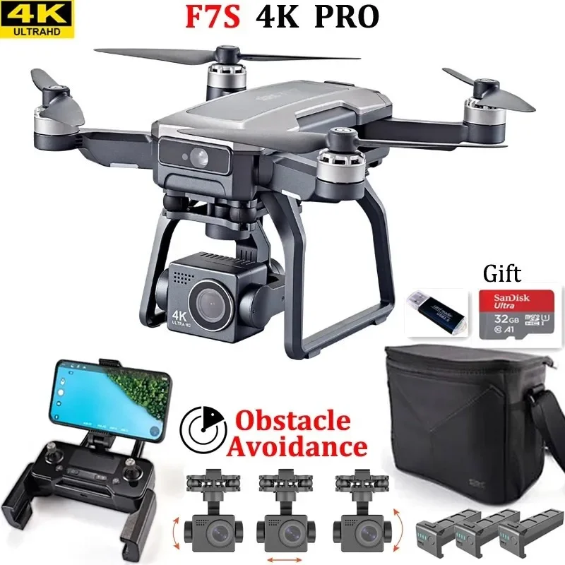طائرة بدون طيار SJRC F7s 4K PR - مراجعة Drone Gimbal Brushless وسعره