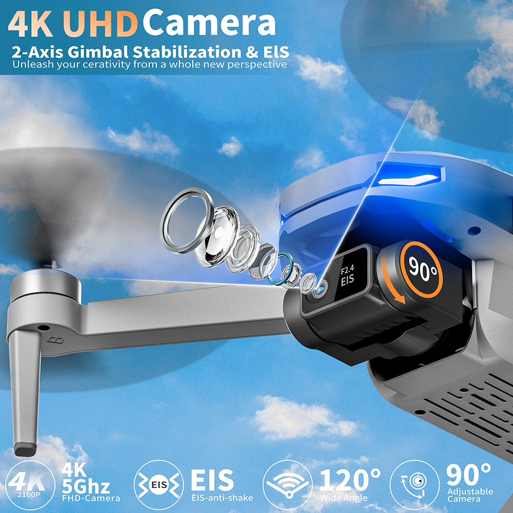 طائرة بدون طيار مزودة بكاميرا  - مراجعة Drone Gimbal 2 Axis وسعره