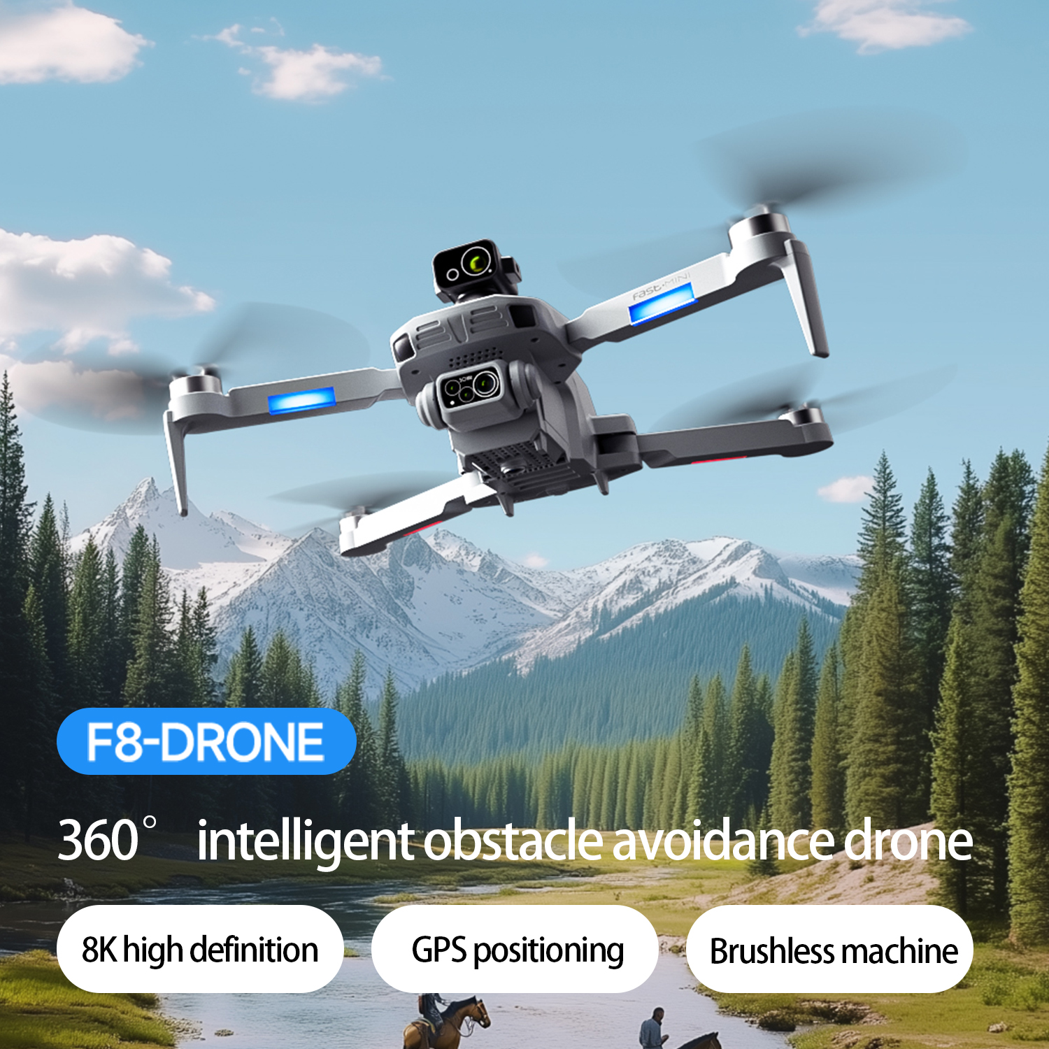 F8 MAX GPS الطائرة بدون طيار ا - مراجعة Drone Gimbal Brushless وسعره