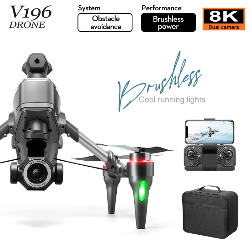 2025 V196 التلقائي تجنب العوائ - مراجعة Drone Gimbal 2 Axis وسعره